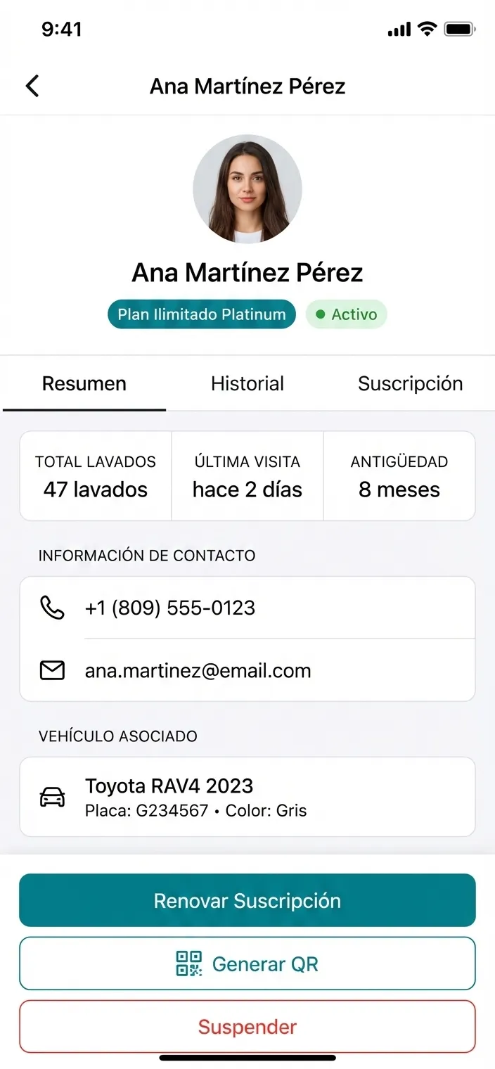 Gestión de clientes en LavaPass
